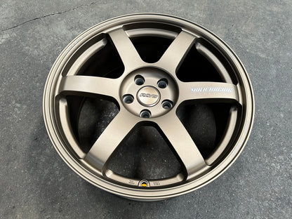 New 19X8.5 ET42 AOW Flow Formed TE37 SAGA Rim (4 wheel) Matt Bronze 5X114.3