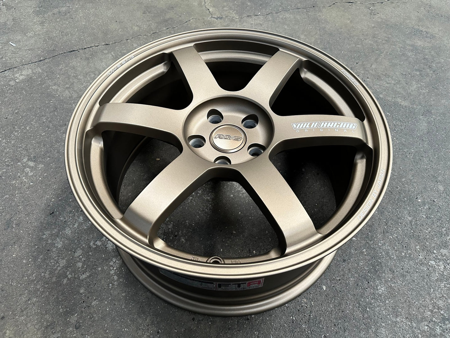 New 19X8.5 ET42 AOW Flow Formed TE37 SAGA Rim (4 wheel) Matt Bronze 5X112
