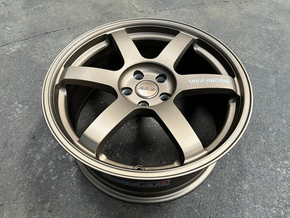 New 19X8.5 ET42 AOW Flow Formed TE37 SAGA Rim (4 wheel) Matt Bronze 5X112