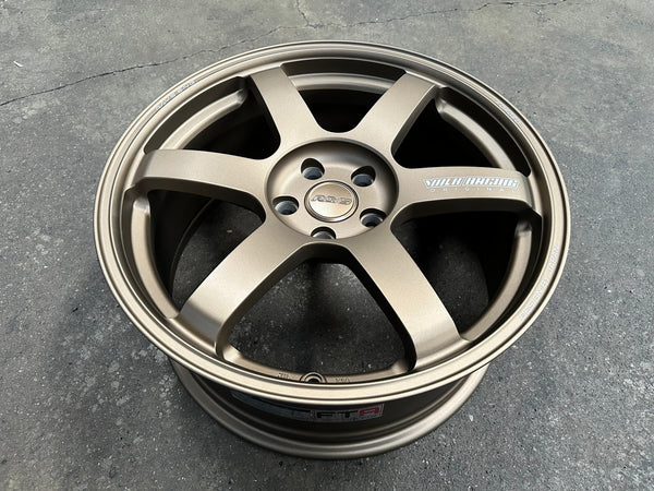 New 19X8.5 ET42 AOW Flow Formed TE37 SAGA Rim (4 wheel) Matt Bronze 5X112