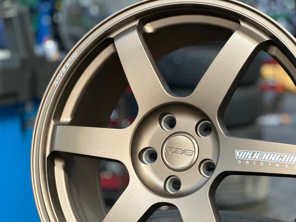 New 19X8.5 ET42 AOW Flow Formed TE37 SAGA Rim (4 wheel) Matt Bronze 5X112