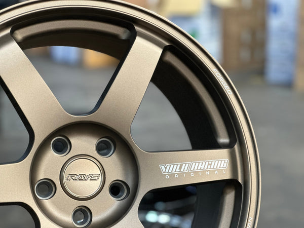 New 19X8.5 ET42 AOW Flow Formed TE37 SAGA Rim (4 wheel) Matt Bronze 5X112