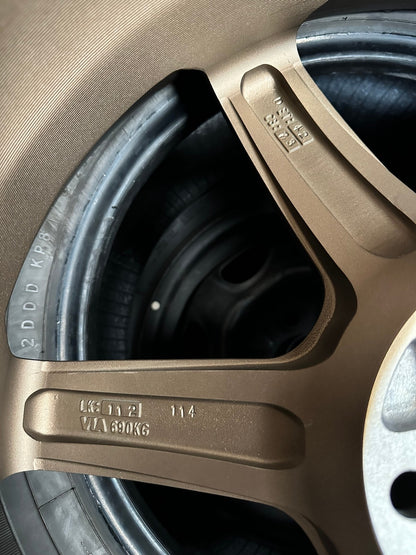 New 19X8.5 ET42 AOW Flow Formed TE37 SAGA Rim (4 wheel) Matt Bronze 5X112