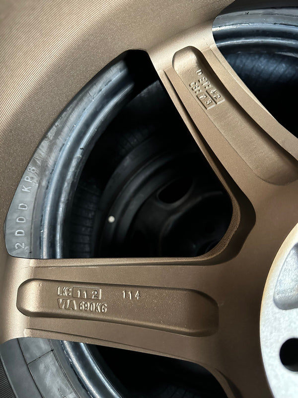 New 19X8.5 ET42 AOW Flow Formed TE37 SAGA Rim (4 wheel) Matt Bronze 5X114.3