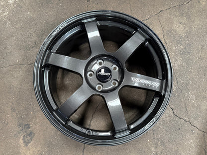 New 19X8.5 ET42 AOW Flow Formed TE37 SAGA Rim (4 wheel) Dark Gunmetal 5X114.3