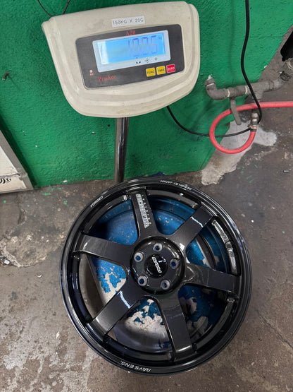 New 19X8.5 ET42 AOW Flow Formed TE37 SAGA Rim (4 wheel) Dark Gunmetal 5X114.3