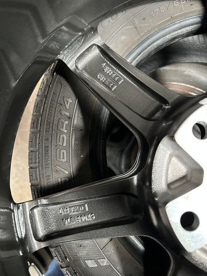 New 18X9.5 ET44 AOW Flow Formed TE37 SAGA Rim (4 wheel) Dark Gunmetal 5X120