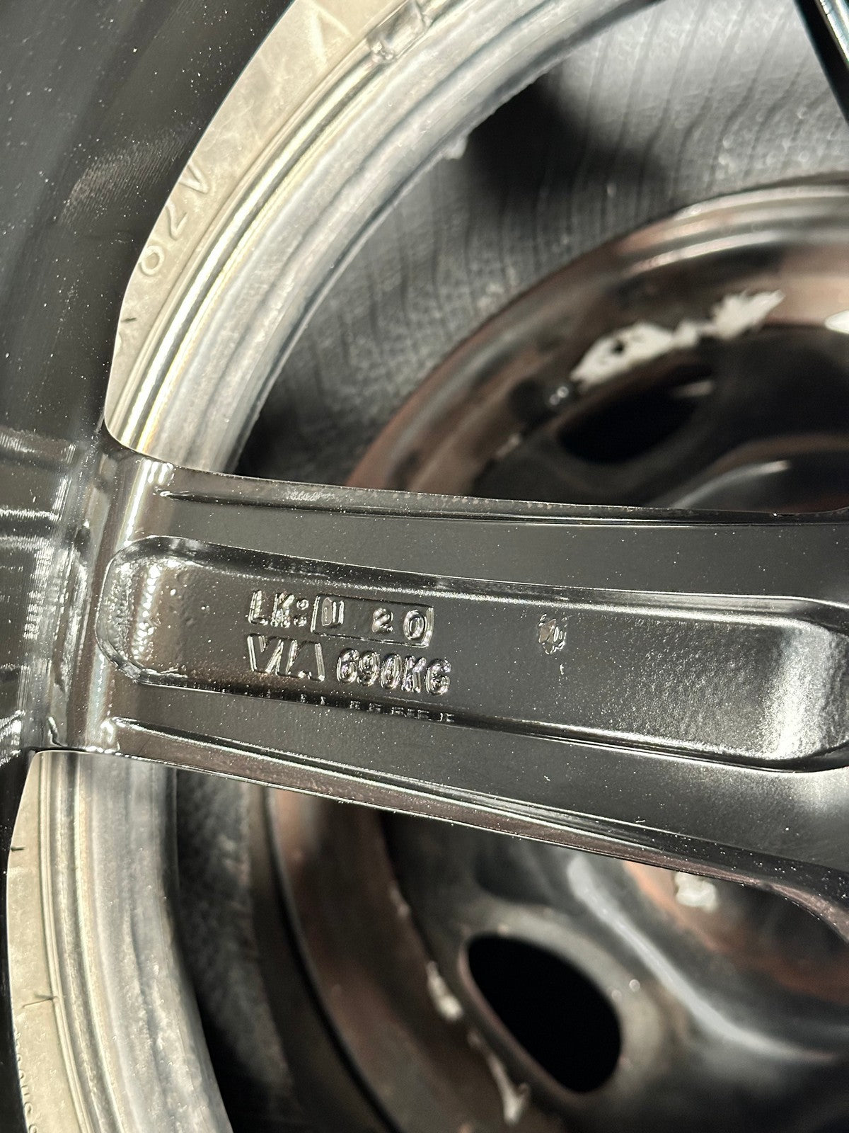 New 19X9.5 ET40 AOW Flow Formed TE37 SAGA Rim (4 wheel) Gloss Black 5X120