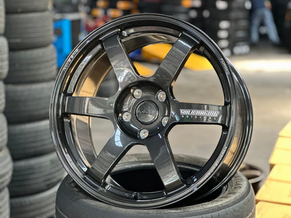 New 19X9.5 ET40 AOW Flow Formed TE37 SAGA Rim (4 wheel) Gloss Gunmetal 5X120