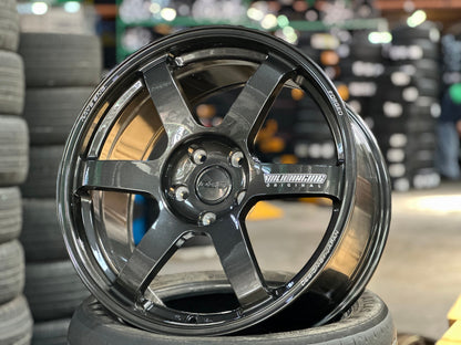 New 19X9.5 ET40 AOW Flow Formed TE37 SAGA Rim (4 wheel) Gloss Gunmetal 5X120