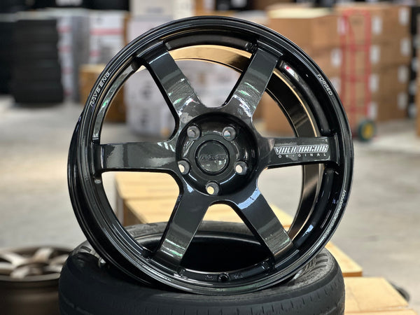 New 19X9.5 ET40 AOW Flow Formed TE37 SAGA Rim (4 wheel) Gloss Gunmetal 5X120
