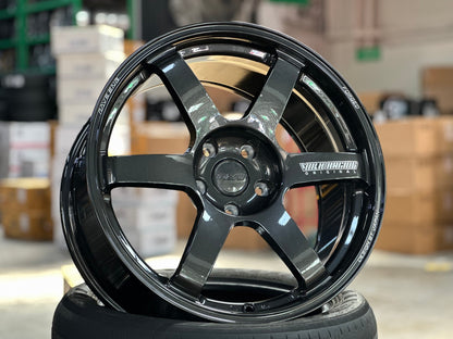 New 19X9.5 ET40 AOW Flow Formed TE37 SAGA Rim (4 wheel) Gloss Gunmetal 5X120