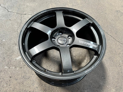 New 19X9.5 ET40 AOW Flow Formed TE37 SAGA Rim (4 wheel) Gloss Gunmetal 5X120