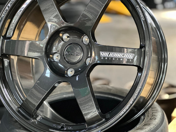 New 19X9.5 ET40 AOW Flow Formed TE37 SAGA Rim (4 wheel) Gloss Gunmetal 5X120