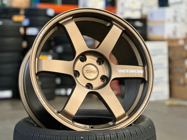 New 18X9.5 ET44 AOW Flow Formed TE37 SAGA Rim (4 wheel) Matt Bronze 5X120