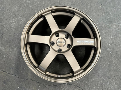 New 18X9.5 ET44 AOW Flow Formed TE37 SAGA Rim (4 wheel) Matt Bronze 5X120
