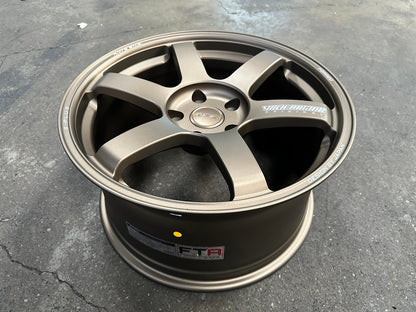 New 18X9.5 ET44 AOW Flow Formed TE37 SAGA Rim (4 wheel) Matt Bronze 5X120