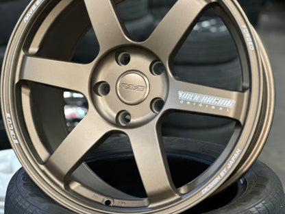 New 18X9.5 ET44 AOW Flow Formed TE37 SAGA Rim (4 wheel) Matt Bronze 5X120