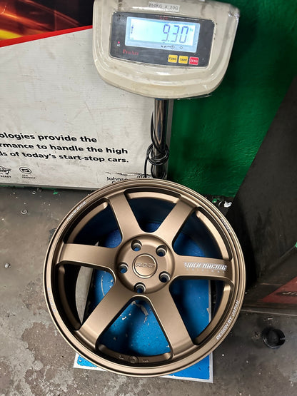 New 18X9.5 ET44 AOW Flow Formed TE37 SAGA Rim (4 wheel) Matt Bronze 5X120