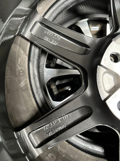 New 18X8 ET45 AOW Flow Formed TE37 SAGA Rim (4 wheel) Dark Gunmetal 5X112