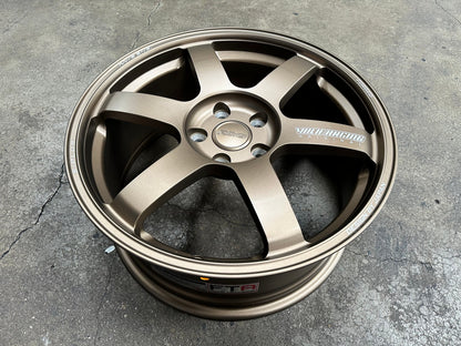 New 18X8 ET45 AOW Flow Formed TE37 SAGA Rim (4 wheel) Matt Bronze 5X112