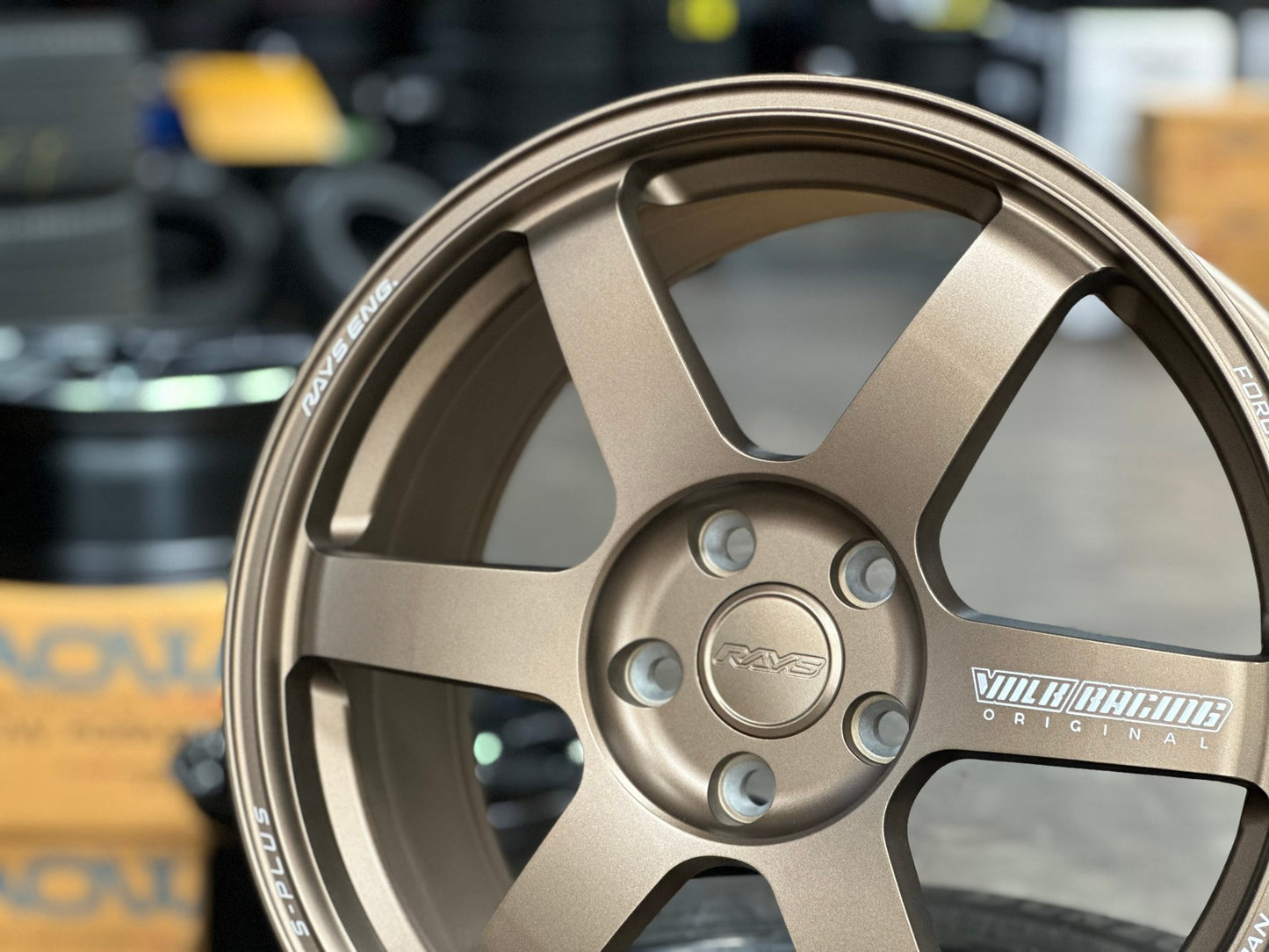 New 18X8 ET45 AOW Flow Formed TE37 SAGA Rim (4 wheel) Matt Bronze 5X112
