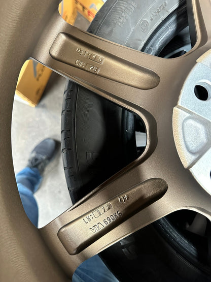 New 18X8 ET45 AOW Flow Formed TE37 SAGA Rim (4 wheel) Matt Bronze 5X112