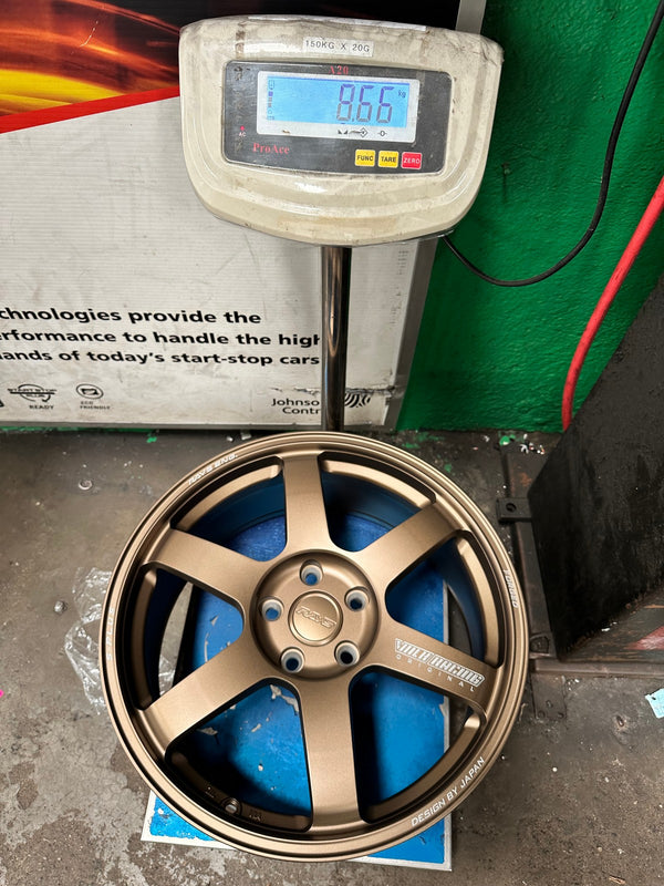 New 18X8 ET45 AOW Flow Formed TE37 SAGA Rim (4 wheel) Matt Bronze 5X112