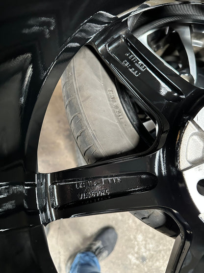 New 18X8 ET45 AOW Flow Formed TE37 SAGA Rim (4 wheel) Gloss Black 5X112