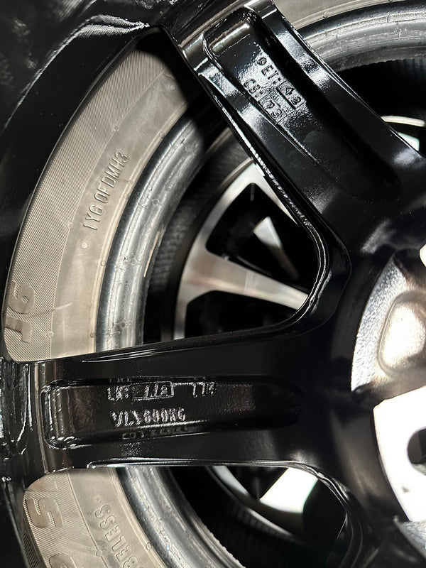 New 18X8.5 ET42 AOW Flow Formed TE37 SAGA Rim (4 wheel) Gloss Black 5X114.3