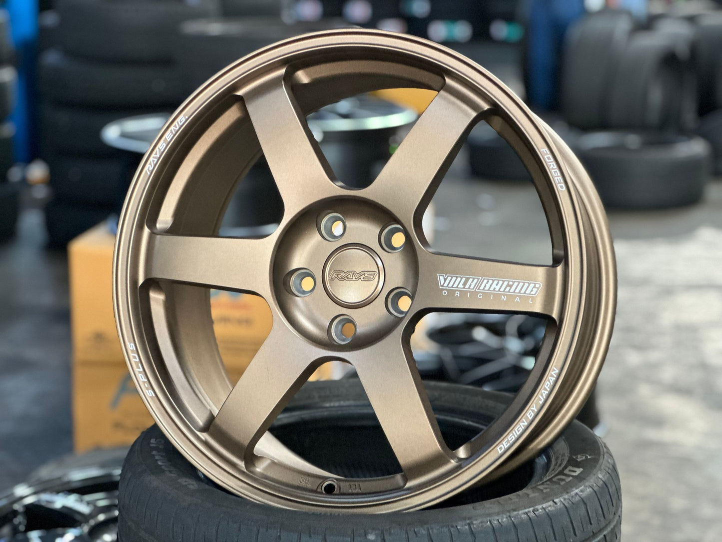 New 18X8.5 ET42 AOW Flow Formed TE37 SAGA Rim (4 wheel) Matt Bronze 5X114.3
