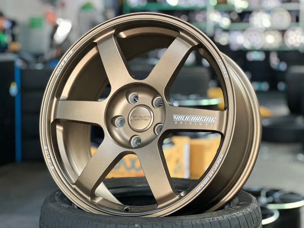 New 18X8.5 ET42 AOW Flow Formed TE37 SAGA Rim (4 wheel) Matt Bronze 5X112