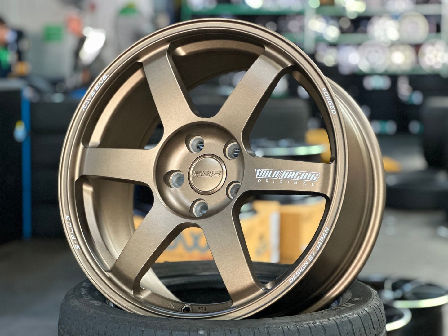 New 18X8.5 ET42 AOW Flow Formed TE37 SAGA Rim (4 wheel) Matt Bronze 5X114.3