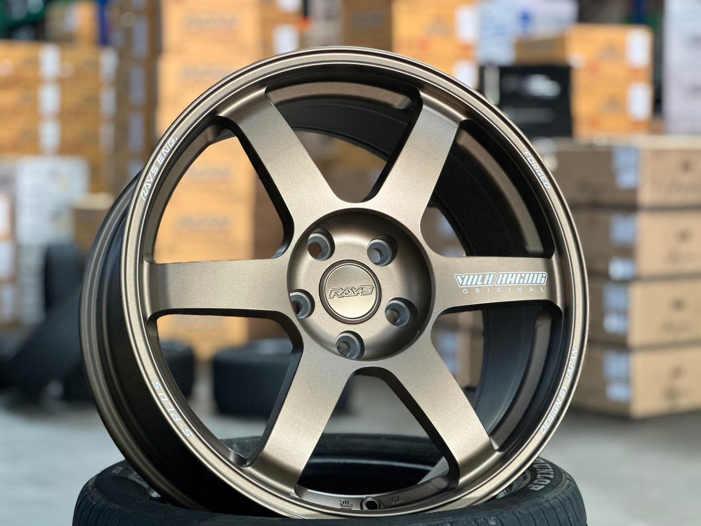 New 18X8.5 ET42 AOW Flow Formed TE37 SAGA Rim (4 wheel) Matt Bronze 5X114.3