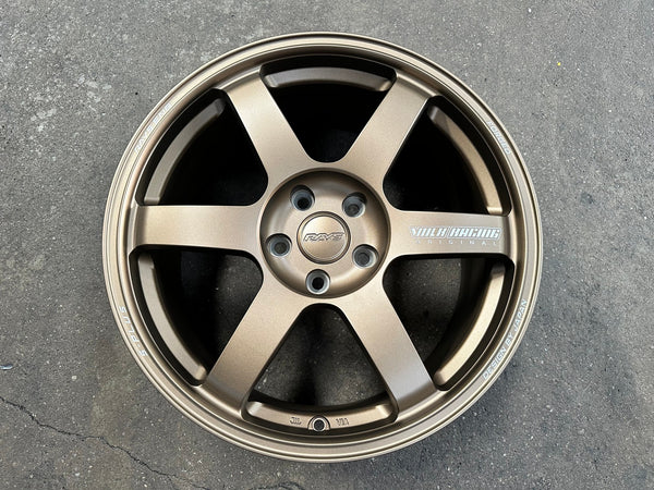 New 18X8.5 ET42 AOW Flow Formed TE37 SAGA Rim (4 wheel) Matt Bronze 5X112