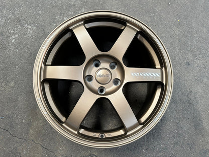 New 18X8.5 ET42 AOW Flow Formed TE37 SAGA Rim (4 wheel) Matt Bronze 5X114.3