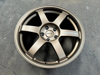 New 18X8.5 ET42 AOW Flow Formed TE37 SAGA Rim (4 wheel) Matt Bronze 5X112