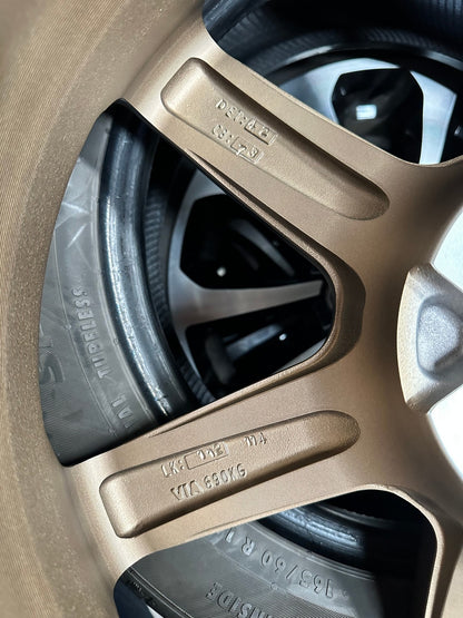 New 18X8.5 ET42 AOW Flow Formed TE37 SAGA Rim (4 wheel) Matt Bronze 5X112