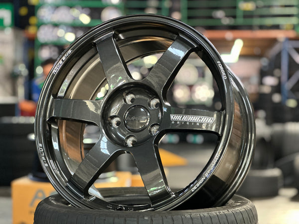 New 18X8.5 ET42 AOW Flow Formed TE37 SAGA Rim (4 wheel) Dark Gunmetal 5X114.3