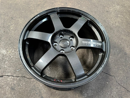 New 18X8.5 ET42 AOW Flow Formed TE37 SAGA Rim (4 wheel) Dark Gunmetal 5X112