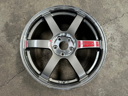 New 19X8.5 ET42 AOW Flow Formed TE37 SAGA Rim (4 wheel) Gloss Gunmetal 5X112