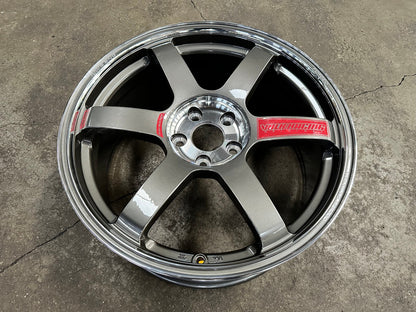 New 19X8.5 ET42 AOW Flow Formed TE37 SAGA Rim (4 wheel) Gloss Gunmetal 5X114.3