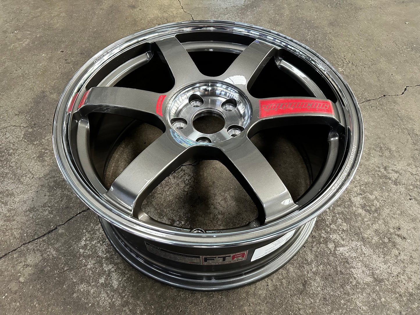 New 19X8.5 ET42 AOW Flow Formed TE37 SAGA Rim (4 wheel) Gloss Gunmetal 5X114.3
