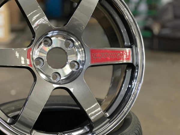 New 19X8.5 ET42 AOW Flow Formed TE37 SAGA Rim (4 wheel) Gloss Gunmetal 5X114.3