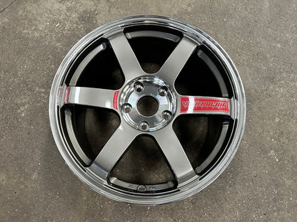 New 18X9.5 ET44 AOW Flow Formed TE37 SAGA Rim (4 wheel) Gloss Gunmetal 5X120