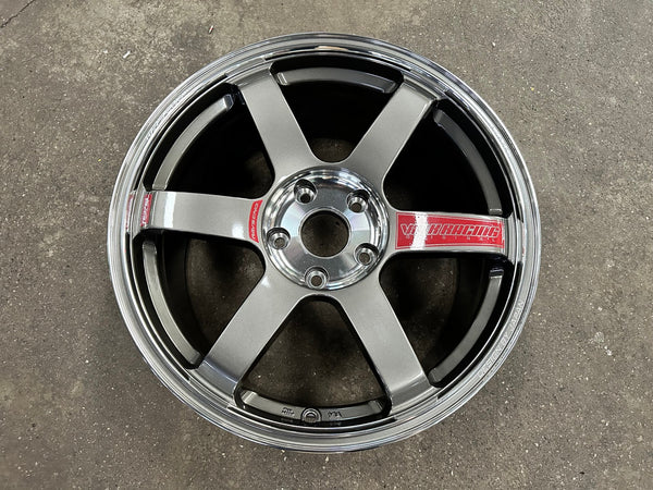 New 18X9.5 ET44 AOW Flow Formed TE37 SAGA Rim (4 wheel) Gloss Gunmetal 5X120