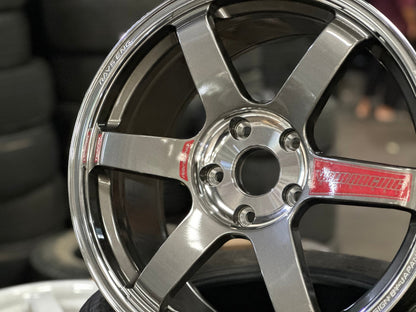 New 18X9.5 ET44 AOW Flow Formed TE37 SAGA Rim (4 wheel) Gloss Gunmetal 5X120