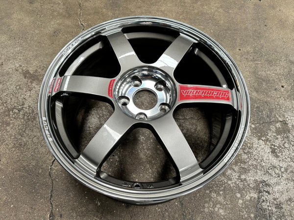 New 18X8.5 ET42 AOW Flow Formed TE37 SAGA Rim (4 wheel) Gloss Gunmetal 5X114.3
