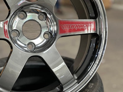 New 18X8.5 ET42 AOW Flow Formed TE37 SAGA Rim (4 wheel) Gloss Gunmetal 5X112