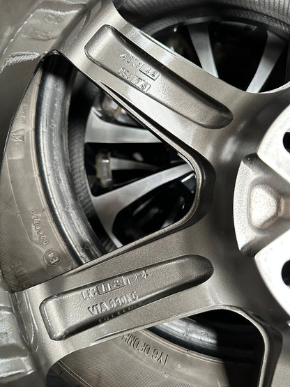 New 18X8.5 ET42 AOW Flow Formed TE37 SAGA Rim (4 wheel) Gloss Gunmetal 5X114.3